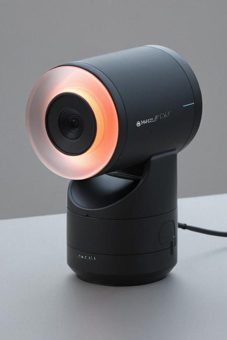 webcam, glow ((daniellepik)), ((lemanoosh)), product shot, frosted glass, sleek minimalist futuristic product design <lora:Sleek_Product_Design:1>