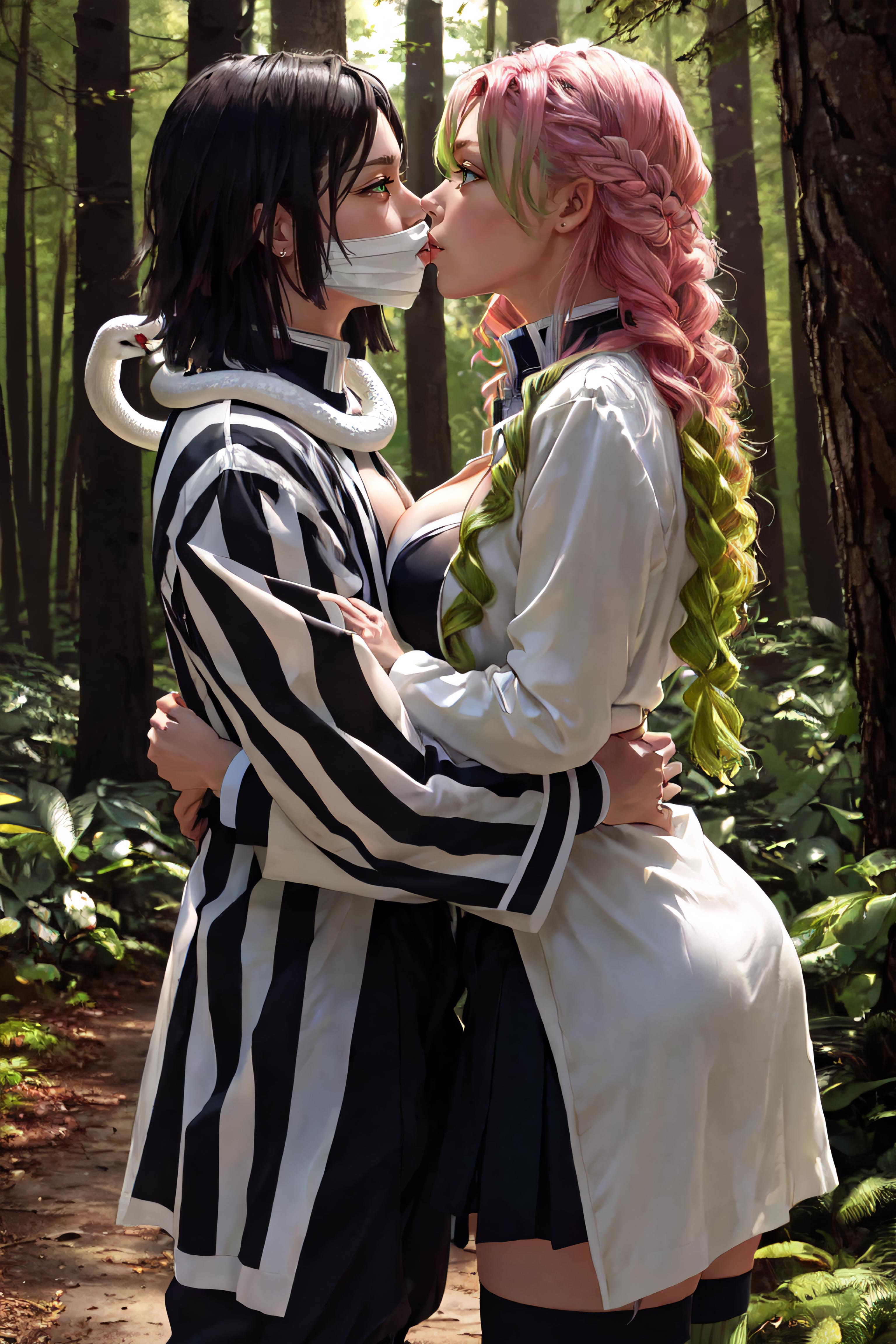 Obanai x Mitsuri | 鬼滅の刃 蛇x恋 (Kimetsu no Yaiba) image by betweenspectrums