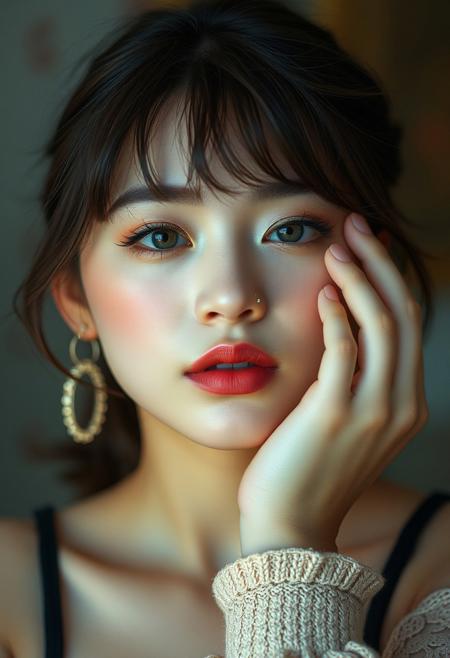 photorealistic, hd photography, cute woman, soft makeup