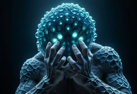 highly detailed masterpiece, best quality, absurdres,
Deep sea angler fist covered in bioluminescent Voronoi patterns,dark background, deep sea,, national geographic photo,
,glowing, magicNpolished, light,
very detailed, amazing quality, intricate, cinematic light, highly detail, beautiful, surreal, dramatic,