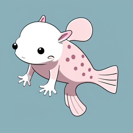 cartoon style Axolotl