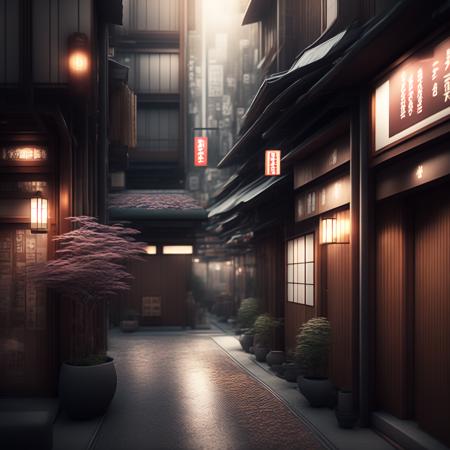 photo interior, realistic rendition of Urban Japan (UrbanJapan style:1) <lora:djzUrbanJapan:0.8)