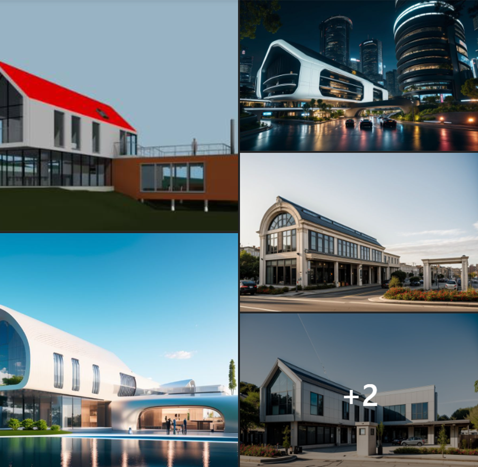 From <3d model> to < AI building styles>
