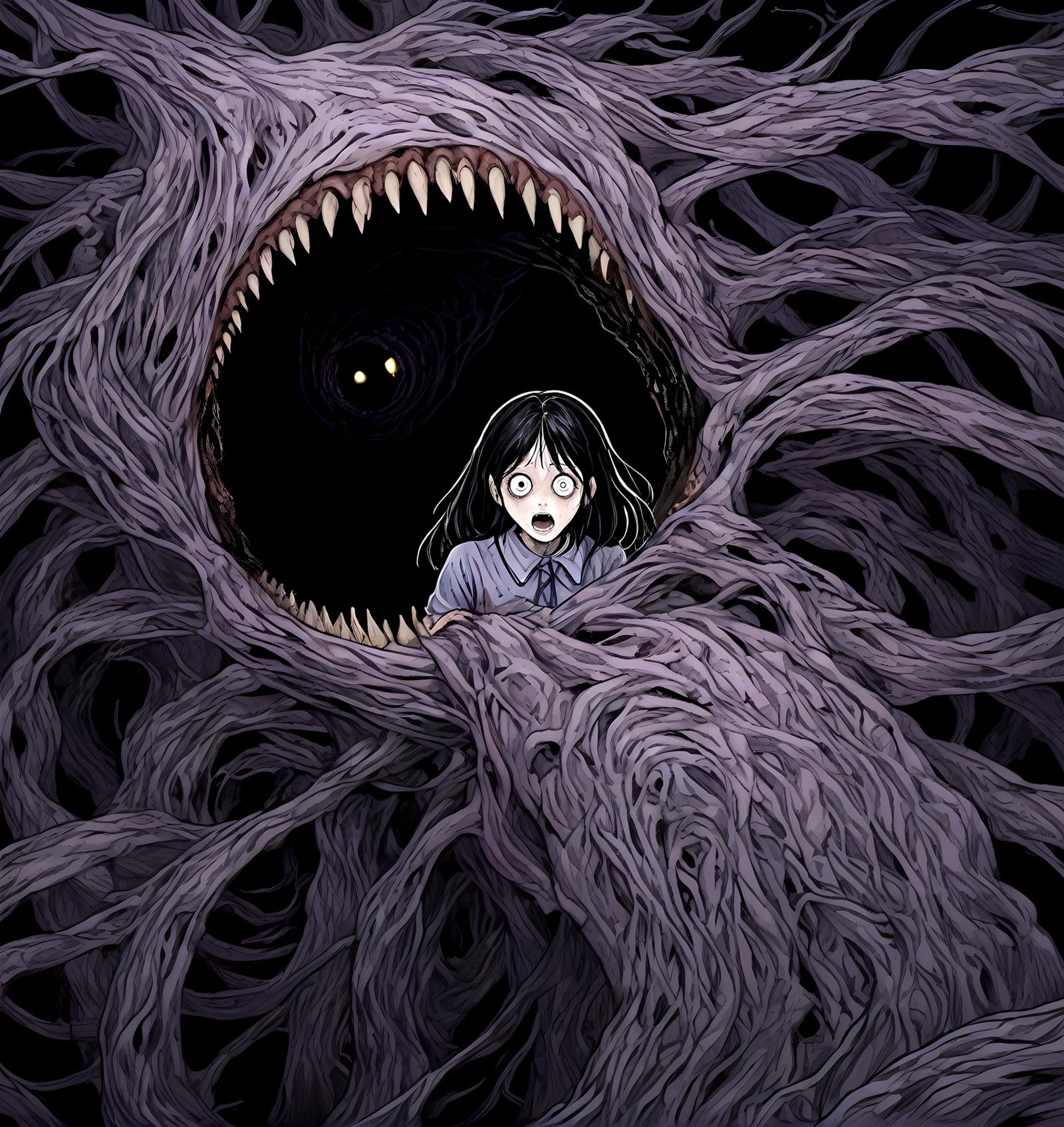 Junji Ito Style {SDXL Now Supported} image by ai_degenx