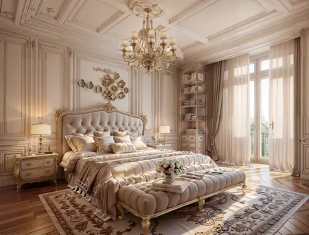 Neoclassical bedroom