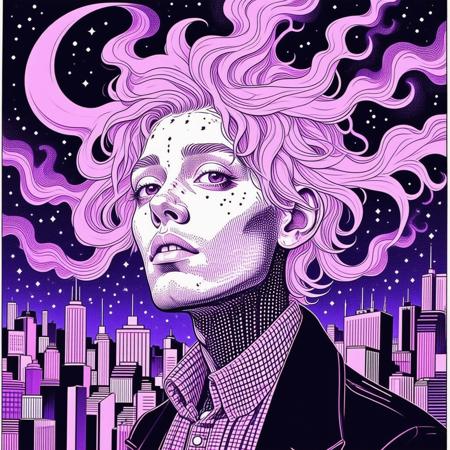 abstract, beautiful, strange, man, night, city, wonderful, colorful