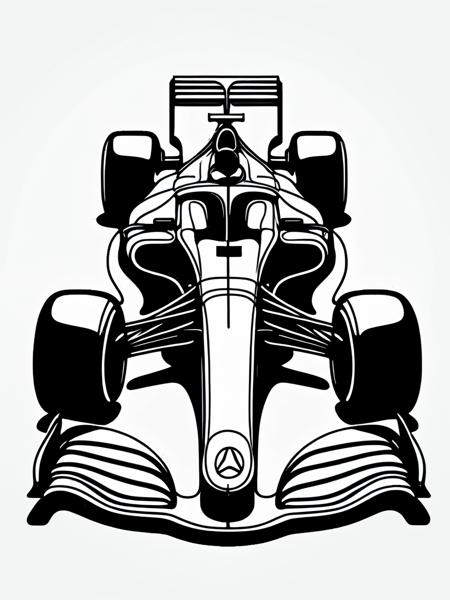 A ais-lineart f1 car, white background <lora:Line_Art_SDXL:1>