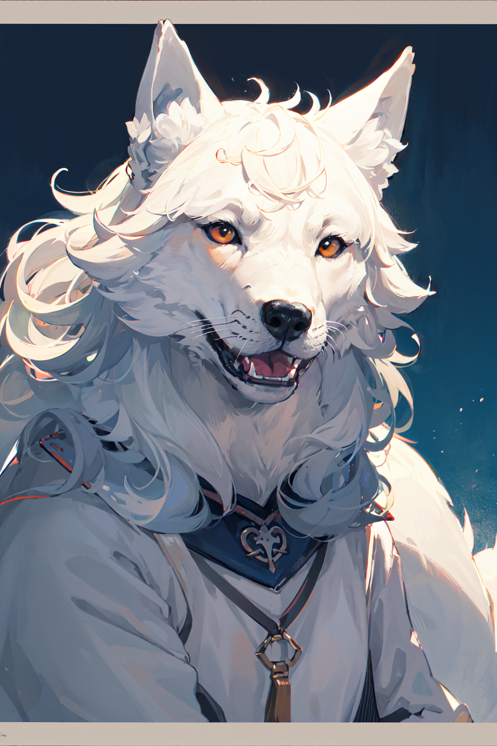 wolf head,detailed background