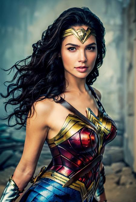 <lora:GalGadot:0.85:lbw=1,0,0,0,1,1,0,0,1,1,1,1,1,1,1,1,1>gaierjiaduo face,gaierjiaduo body,
(wonderwomansuit), wonder woman, 1girl, weapon, solo, armor, long hair, black hair,  boots, brown eyes,
supermodel,pose,
(grin),smile,
(8k, RAW photo, best quality, masterpiece:1.2), (realistic, photo-realistic:1.55), (ultra-detailed:1.34), (highres:1.34),
 <lora:wonderwomannewsuit:0.34> <lora:more_details:0.2>