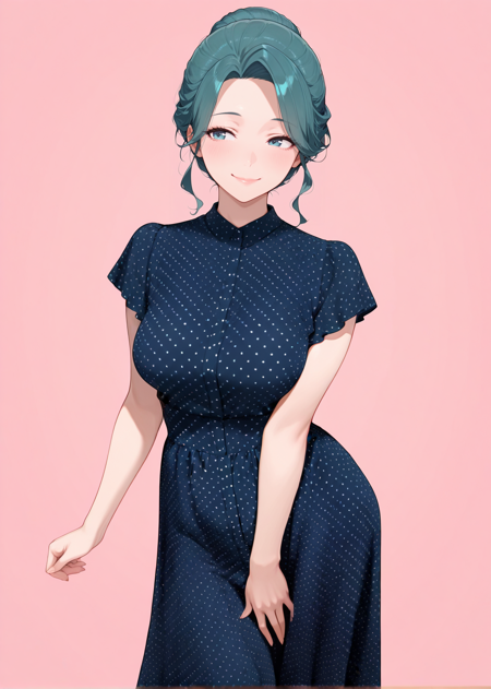 【COSTUME】Navy Blue Polka Dot Dress (Commission) v1.0