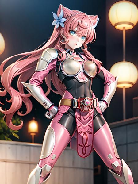 MarikaRider boots,power armor,pink footwear,loincloth,rider belt,bodysuit,belt,armor, helmet
