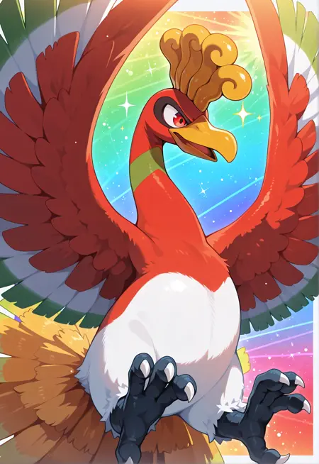 Ho-Oh: Rainbow Pokémon + Shiny - Pokédex #0250