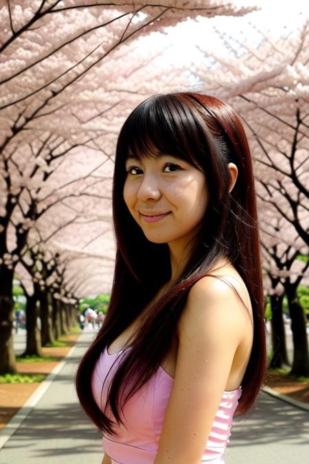 24 year old, japanese clothes, cherry_blossoms, 22 year old, 1gril, from side, highly detailed