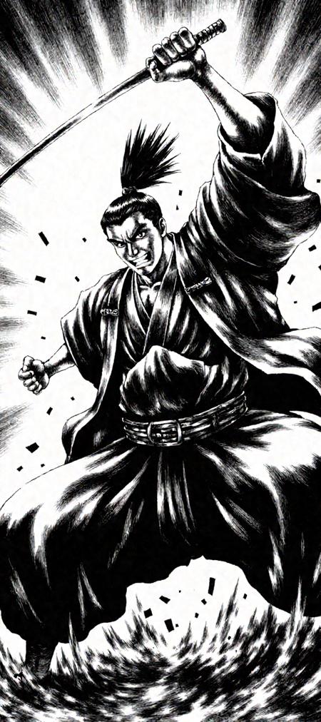 Masashi Tanaka's Manga Style Lora v1.0