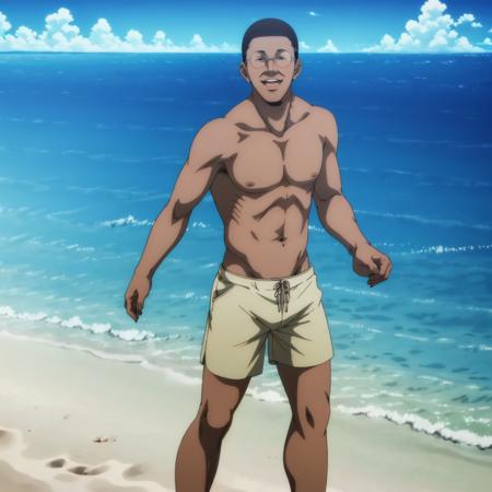 masterpiece,high quality,solo,
<lora:Wilee002:0.7>,looking at viewer,smile,open mouth,
Wilee,1man,
glasses,
shirtless,shorts,ocean,beach,sunshine,