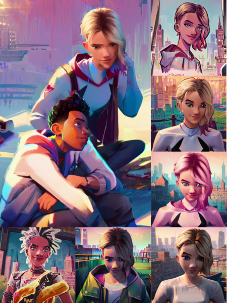 Multiple Spiderverse Style | All-in-One LoRA | Gwen Stacy, Miles Morales, Peter Parker v1.0
