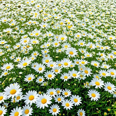 The sea of ​​daisies in the sun is sea-like, gentle, and gives people a peaceful feeling