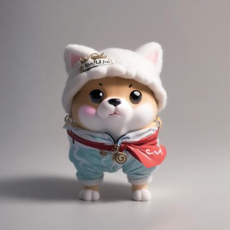 (masterpiece, best quality:1.1)Chibi,A  little  small  cute  dog   in a  clothes  with a  hat ,Soft light , white background, <lora:Chibi Animals:0.75>