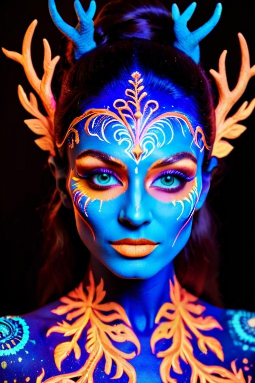 Blacklight Makeup — SDXL LoRA image by Manuka