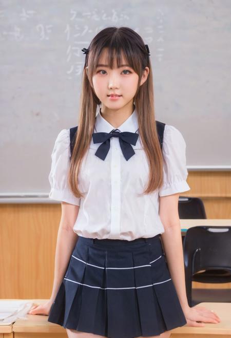 1girl, 18 years old, Very cute(kawaii), masterpiece, best quality, Japanese girl,looking at viewer, blush, at classroom,professional photography, High Dynamic Color Range,High Resolution picture,RAW photos. jpn-girl,<lora:japanese_girl_v1.1:0.5>,<lora:NsfwPovAllInOneLoraSdxl-000009:0.2>
