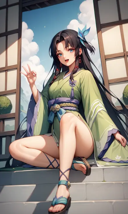 Enmusubi (Onmyoji) -Verdant Pinwheel skin-