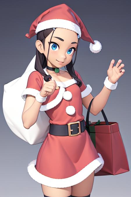 TFM_Katara, hair clip, santa costume, santa hat, santa bag