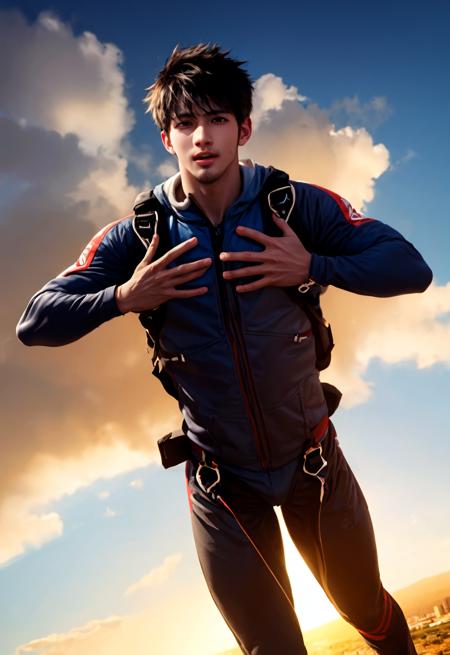 boy skydiving, clouds, wind, muscular,
vibrant colors, colorful art style,
soft lighting, soft shadows, detailed textures, dynamic lighting,
nice hands, perfect hands,
<lyco:GoodHands-beta2:1.0>
<lora:add_detail:1>