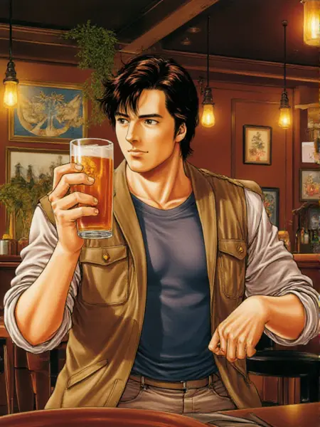 Tsukasa Hojo style - Cat's eyes / City Hunter - Flux1.D