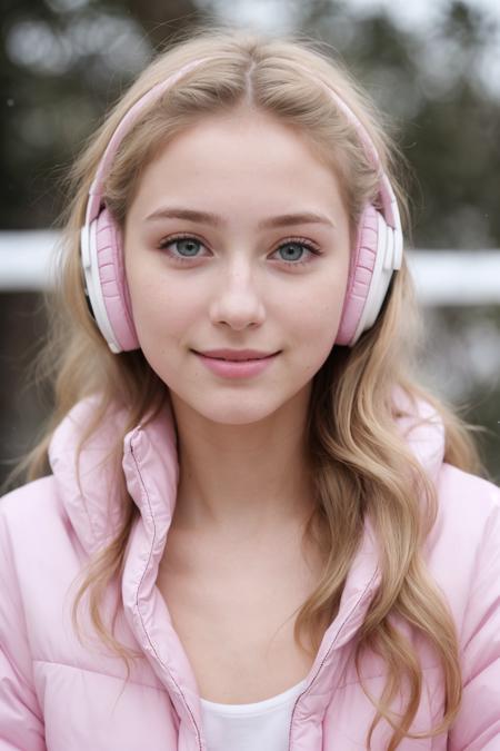 <comment:SUBJECT:0>
photograph of a 18 year old german girl, blonde, very attractive,
<comment:DESCRIPTOR:0>
long lashes, petite, cute,
<comment:HAIR:0>
long hair, curly hair,
<comment:FACE:0>
beautiful face, petite face, youthful face, cute face, nice joyful smile, excited gaze,
flushed cheeks, nices contoured youthful cheeks, beautiful nose, perfect nose,
small nose,
<comment:EYES:0>
green eyes, perfect round eyes, realistic fine detailed eyes, hyper beautiful eyes,
absolute stunning eyes,
<comment:BODY:0>
small body, petite body, medium breasts,
<comment:CLOTHES:0>
(((wearing a open pink down winter jacket with white fleece))), (((wearing pink headphones))), waering a white tank top, pastel blue denim jeans, nice styled clothes,
<comment:MEDIA:0>
in winter, snowfall, Porta 160 color, shot on ARRI ALEXA 65, bokeh, sharp focus on subject,
<comment:WEBSITE_ARTIST:0>
shot by Don McCullin,
<comment:LORAs:0>
<comment:EMBEDDINGS:0>