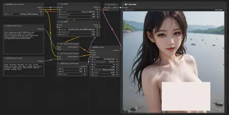 sdxl1.0 可加lora模型的ComfyUI简易配置。Easy Configuration for Loading Lora Model