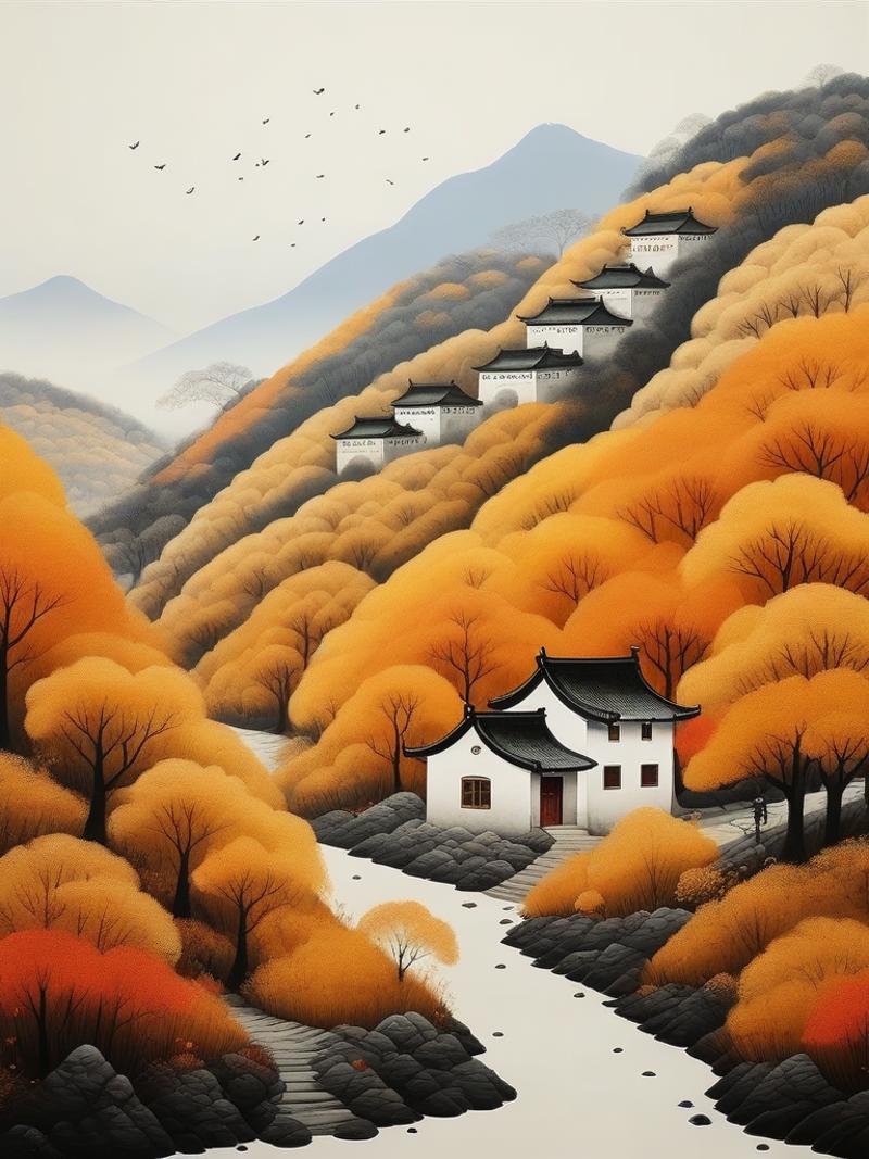 Autumn illustration model秋天的插画模型 image by zbulrush