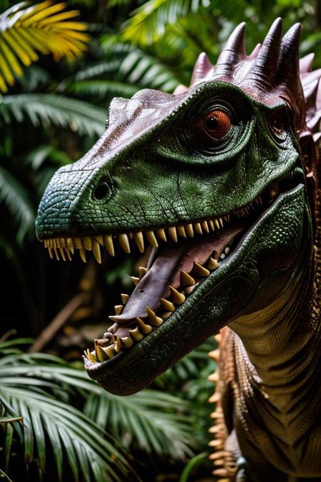 filmed by russ Meyer in (1967), Best quality, professional photo, production stills, from the film, Jurassic Park, claymation tyrannosaurs, detailed face, flattering light, RAW photo, 8k uhd, dslr, high quality, depth of field, (film) camera, extremely detailed,