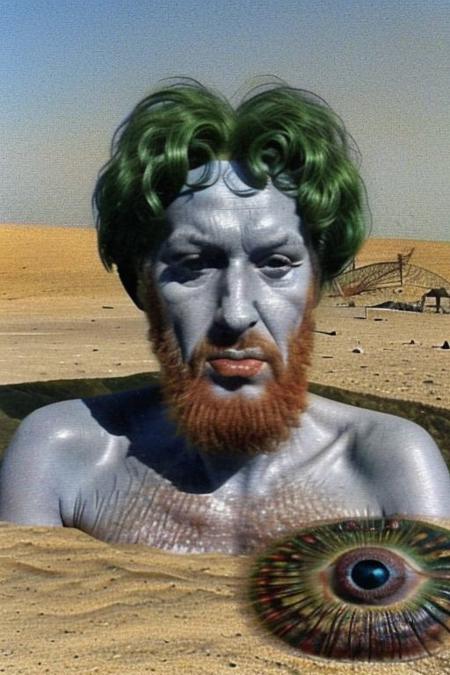 Weirdcore upper body and face of <ffurian> male face on sand on brazilian beach,  (face portrait 1.6) palm trees, 90VHS, (ffurian man with beard 1.1) (y2k aesthetic 0.8), ms paint style <lora:ms-paint-lora:1> (sunny weather 1.2), the matrix movie, <lora:y2kaesthetic:0.7>, half0ster, organic sculptures