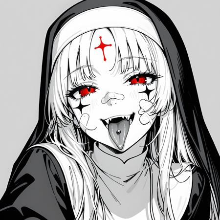 rebel nun monocrom consept [PONY | SDXL | ILLUSTRIOUS | FLUX] PONY