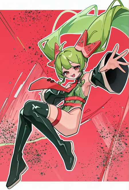 Watermelon Miku / Kaatokun (Hatsune Miku) [Illustrious]