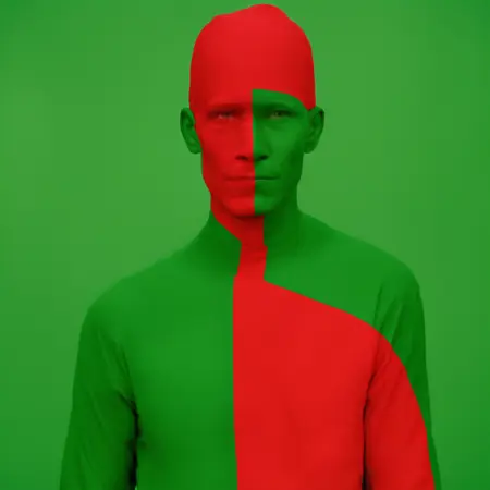 Green and red color. SDXL