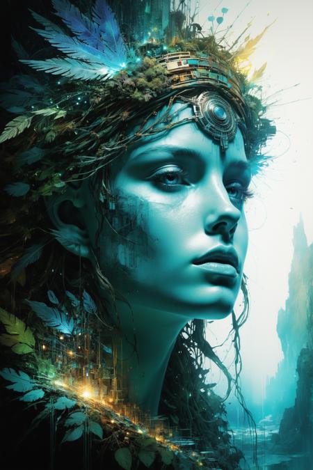 Lost Land of an Ancient Advanced Civilization, A forgotten civillization and mysterious ruins, cinematic lighting, secrets and forgotten knowledge. in the style of Carne Griffiths, stunning, something that even doesn't exist, mythical being, energy, molecular, textures, iridescent and luminescent scales, breathtaking beauty, pure perfection, unforgettable, impressive, breathtaking beauty, Volumetric light, auras, rays, vivid colors reflects, cinematic lighting, <lora:xl_more_art-full_v1:0.5>  <lora:add-detail-xl:1>