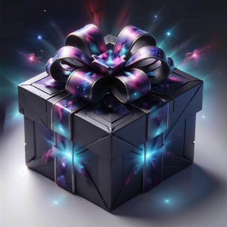 instant present, hypercube box, space nebulae bow