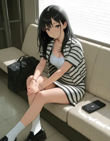 Clothing: Striped shirt