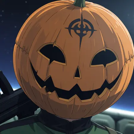 Hijacker A (Pumpkin Head)  (gundam hathaway's flash)