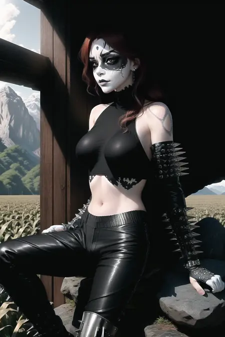 Black Metal Outfit by milkomt