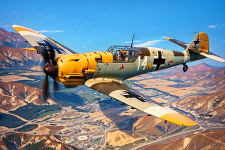 (masterpiece, best quality:1.2), ultra-detailed, BF109, (realistic:1.5), <lora:EdobBF109_v1.0:1>