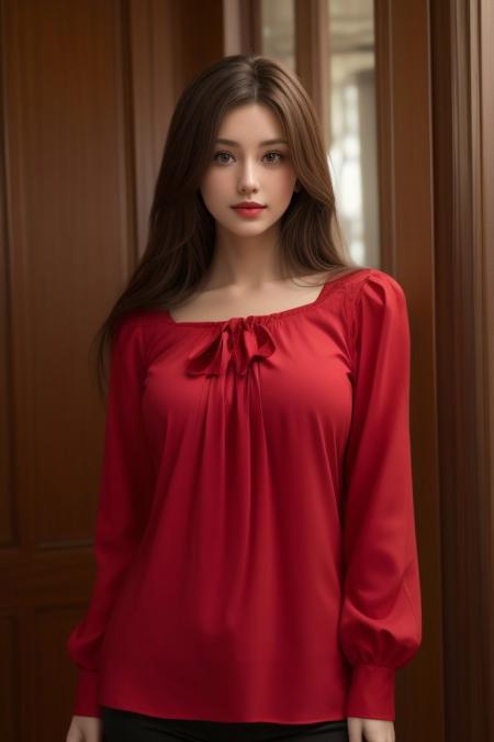 1girl, large breasts, blouse,