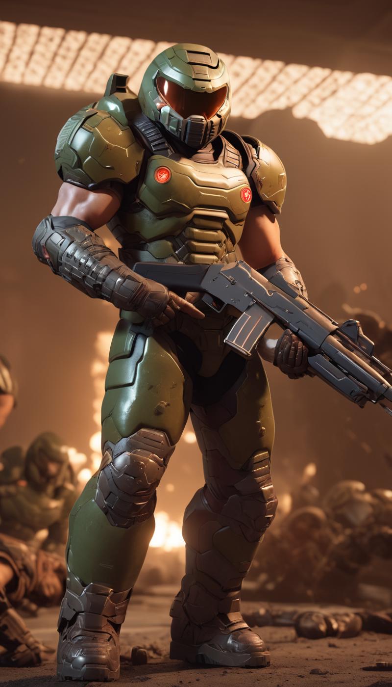 Doomguy (Doom Marine/Slayer) [Doom] LoRA XL image by Hevok