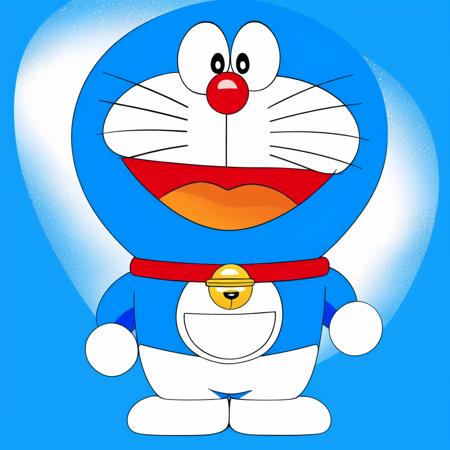 <lora:Doraemon-V1:1.0>,a cartoon character with a blue background and a red nose and a red nose and a blue background with a cartoon character with a red nose and a blue background and a red nose and a, aqua_background, blue_background, blue_sky, blue_theme, full_body, simple_background, sky,  "a cartoon character with a blue outfit and a red nose and a yellow bell around his neck and a red nose"