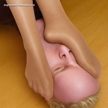 Nylon feet worship V1