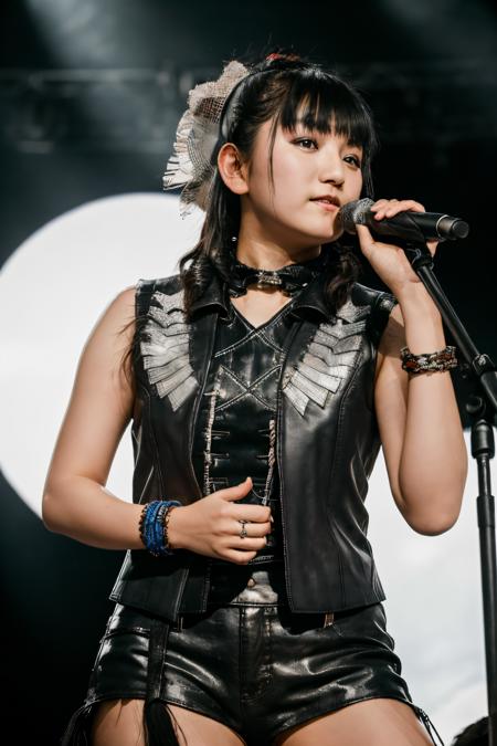 RAW photo of sumetal, Fringe Vest at Country Music Festival, (high detailed skin:1.2), 8k uhd, dslr, soft lighting, high quality, film grain, Fujifilm XT3, <lora:sumetal:1>