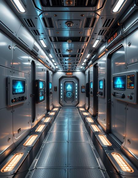 futuristic spaceship corridor pony v1.0