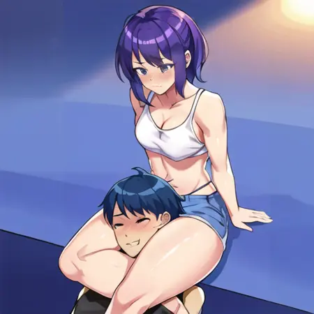 Anime Scissorhold LoRA model (thicc thigh choke)
