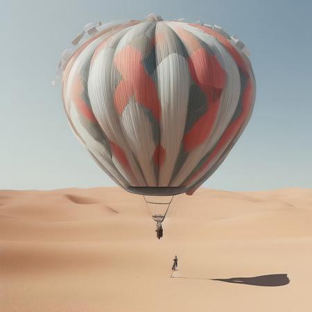 whimsy and mystery, evoking cartoonists embrancing  in a desert,  house in patterns appears detailed, abstract, trippy, 60s style, op art,  suspended mid-air jet. create a sense of whimsy float around Josephine Wal, the canvas in science fiction.  artgerm and greg rutkowski
